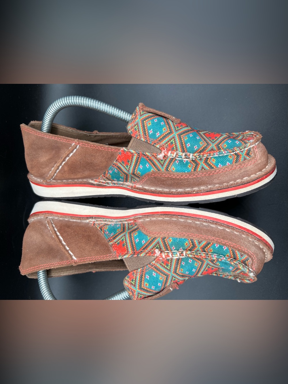 Ariat Ladies Cruiser Shoes Aztec Turquoise Slip On Loafer 10019890 Wmns Sz 7B - Picture 3 of 11